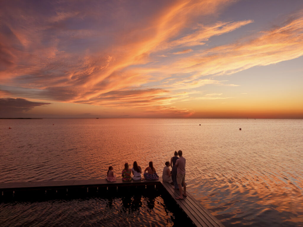 Family hangout behind Watermen's Retreat