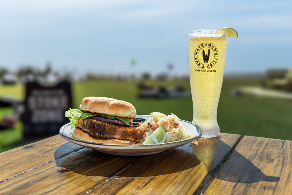 Delicious food next door at Watermen's Bar and Grill
